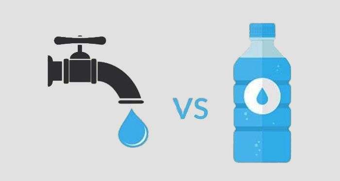 tap water and bottled water